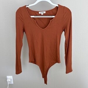 Steve Maddon Women's Burnt Orange Bodysuit Top